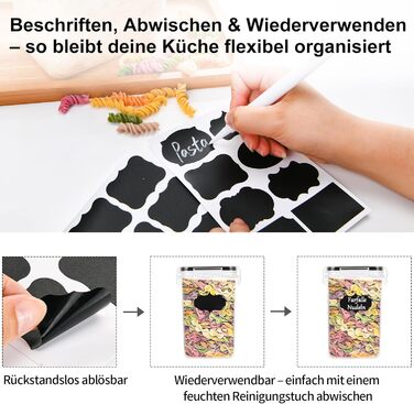 Набір контейнерів для зберігання Haushaltszauber® XXL (42 шт.) | Герметичні контейнери для продуктів | Без BPA, стекуються, прозорі | Для кухні, холодильника та морозильника