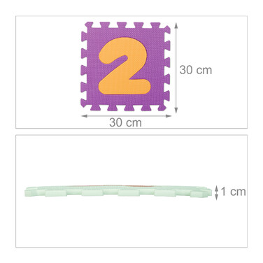 Relaxdays Number Puzzle Mat with Border