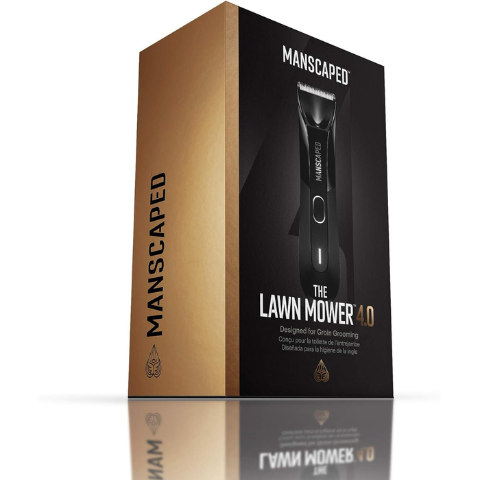 MANSCAPED® Electric Trimmer for the Intimate Area, The Lawn Mower® 4.0, Interchangeable Ceramic Blade Module, Waterproof Wet/Dry Hair Clipper, With Charging Station, Grooming Tool for Men The Lawn Mower 4.0