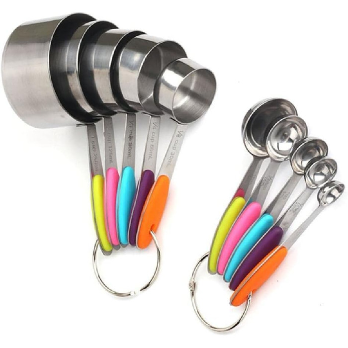 Stainless steel measuring cup for coffee powder, spices, and measuring scoop. Kitchen tools, easy to use and clean, perfect for a home gift. Measuring tools.