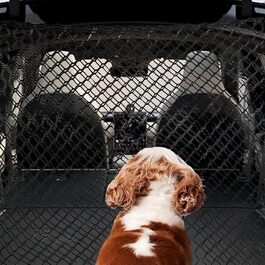 Сітка для собак в авто: захисний бар'єр для багажника, 120x90 см, з 4 гачками