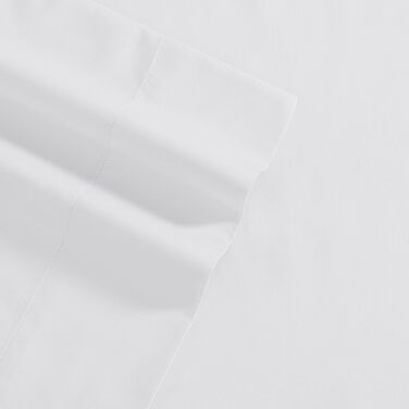 Laura Ashley - Bedding Set for King-Size Beds, Luxurious Satin Cotton, 800 Thread Count, Soft and Smooth Home Decor (Solid, White, King Size Bed)