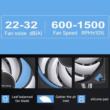 Система охолодження CPU TZMRIT CR-1000 EVO: 220W, 4 теплові трубки, 120мм вентилятор ARGB PWM, підтримка Intel LGA 115X/1200/1700, AMD AM4/AM5 (чорний)