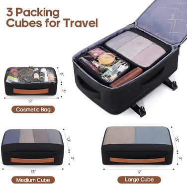 Набір валіз Roadcheer з полікарбонату: велика валіза на коліщатках, рюкзак, органайзери для косметики та взуття | з TSA-замком