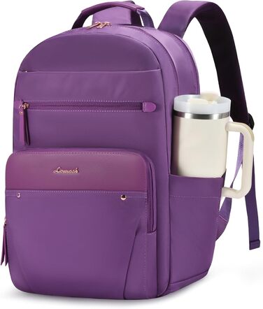 LOVEVOOK Рюкзак для ноутбука, водонепроникний, 15.6 дюймів, для роботи, школи, підлітка, з відділенням для великої пляшки, елегантний, для роботи, навчання, подорожей