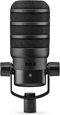 Rode PodMic USB – професійний подкаст-мікрофон з настільним тримачем Keepdrum MS138 (чорний/білий)