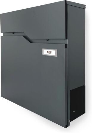 Поштова скринька KTC Home Premium Postlux 4.0 Anthrazit з табличкою для імені - стійка до УФ-випромінювання та погодних умов, порошкове покриття