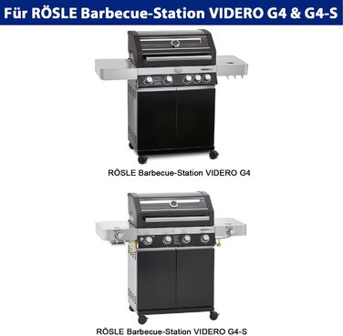 Захисний чохол для газового гриля Rösle VIDERO G4/G4-S, водонепроникний 600D Oxford, для барбекю-станції, аксесуари для гриля