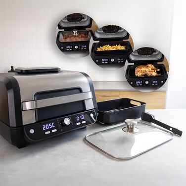 Cecotec Oil-Free Hot Air Fryer, 8 L, Cecofry FireDome 8000 Pro. 1700 W, Double Heating, 4 Grill Levels, 12 Predefined Modes, Adjustable Temperature and Time, 8-Liter Accessory Kit