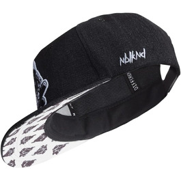 Кепка Nebelkind Snapback чорного кольору з деніму, унісекс, регульований розмір, стильна бейсболка в стилі streetwear