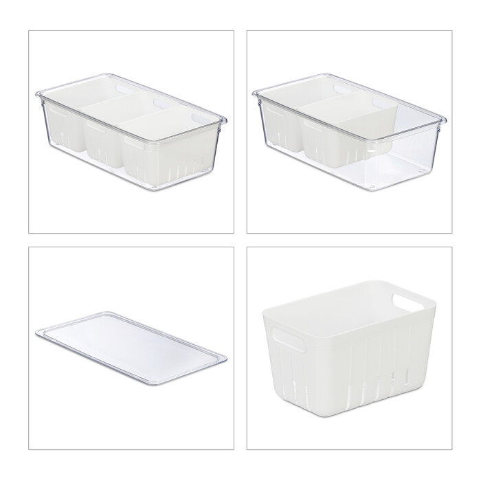 Relaxdays Refrigerator Organizer 2-Piece Set