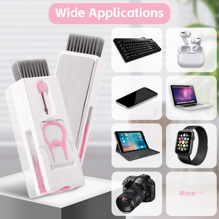 Набір для чищення клавіатури Alyvisun 11 в 1: для ноутбука, навушників, планшета, телефону, комп'ютера (рожевий)