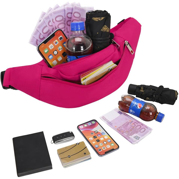 Гірчична поясна сумка для чоловіків та жінок. Універсальна чоловіча/жіноча сумка на пояс для спорту, подорожей, кемпінгу та міста.