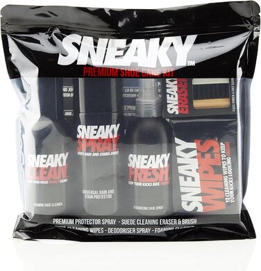 Sneaky Complete Shoe Care Kit – Sports Shoe & Suede Protector Spray, Cleaning Set