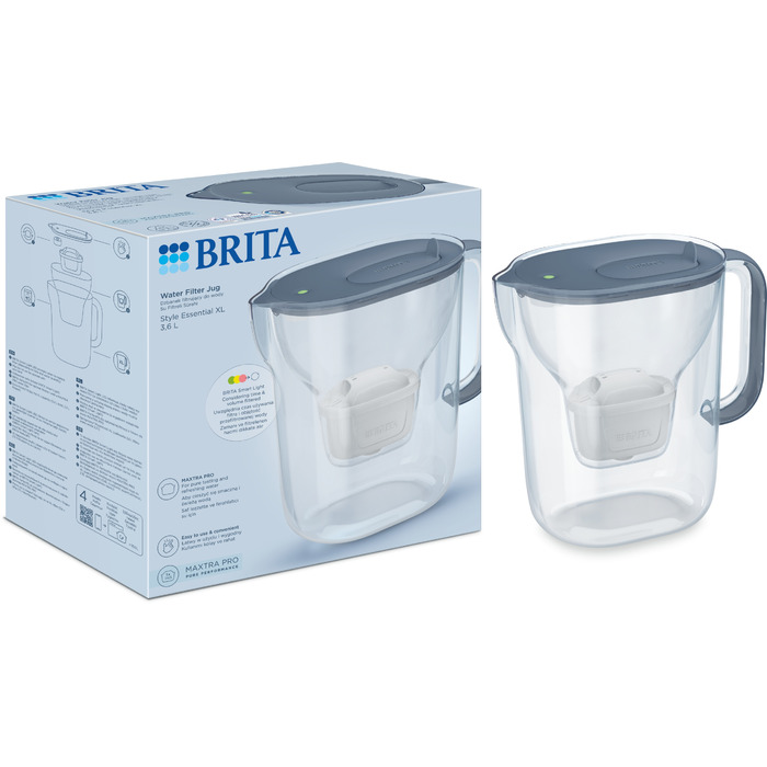 Фільтр-кувшин BRITA Style Essential XL 3,6 л, колір «Графітовий сірий»