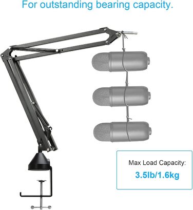 Шарнірний мікрофонний тримач YOUSHARES для Shure SM7B з поп-фільтром (01 Stand Set)