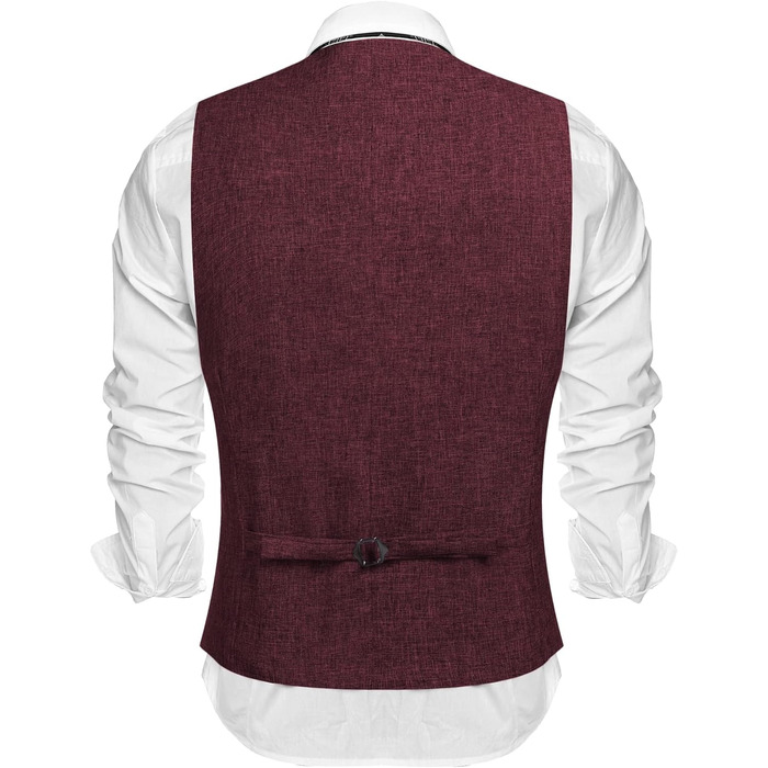 Жилет чоловічий COOFANDY Casual Business Slim Fit, Бордовий (3XL)