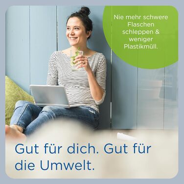BRITA SodaONE: Газований напій з водопровідної води | Білий | Включає CO2 балон та пляшку PET без BPA | До 60л на балон