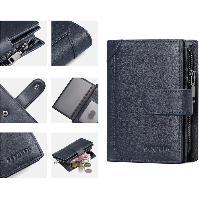 SENDEFN Wallet for Men RFID Protection Men's Wallet Leather Multifunctional Wallets, ID & Card Holders for Men