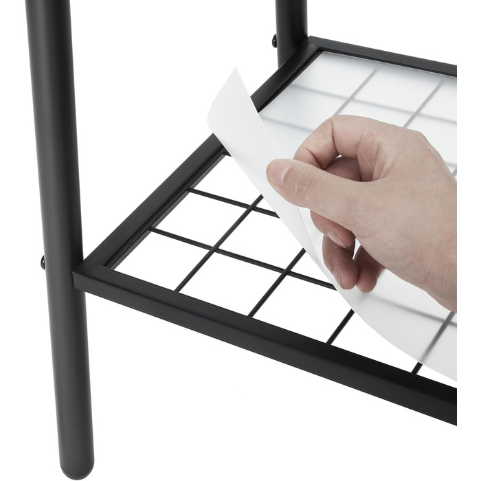 Стійка для одягу SONGMICS HSR23BK, чорна, зі сталевим каркасом, з полицею та перекладиною, 33,5 x 92,5 x 153 см