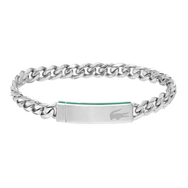Браслет Lacoste BASELINE чоловічий срібний або чорний - стильний аксесуар