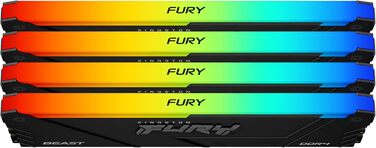 Kingston FURY Beast RGB DDR4 32GB (4x8GB) 3600MHz CL16 Пам'ять для комп'ютера