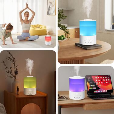 Зволожувач повітря Aigostar 2.5L з нічним світлом, 28dB, 3 режими, аромадифузор, для дитячої кімнати, рослин, немовлят