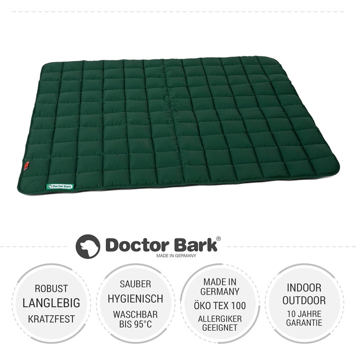 М'яка та якісна лежанка для собак Doctor Bark, розмір L (100x80 см) та XL (120x100 см), для великих собак, міцна, для дому та вулиці, можна прати до 95°C