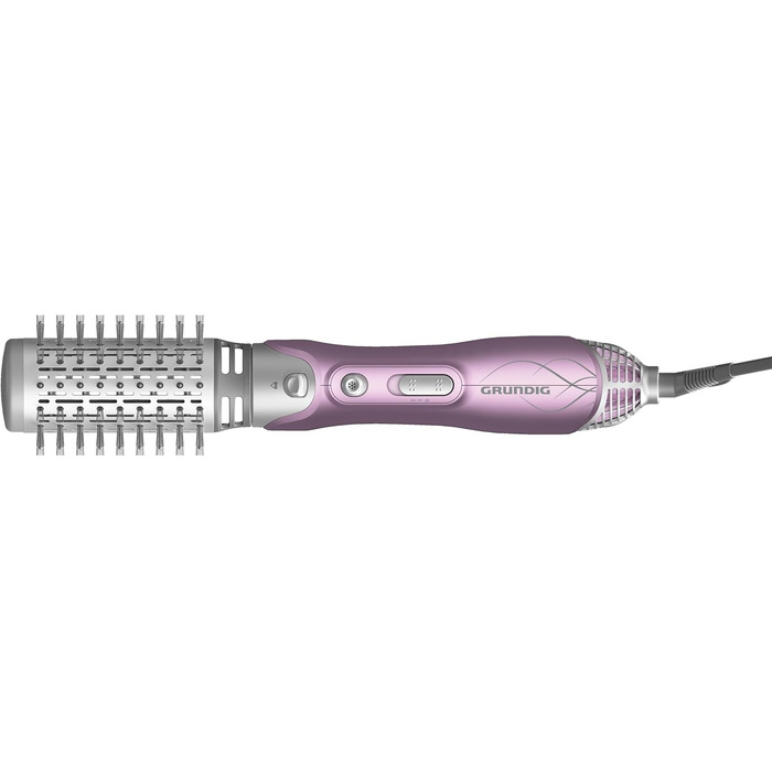 Фен-щітка GRUNDIG HS 6220 Volumen & Locken, 1100W, 3 насадки, керамічне покриття з олією лотоса, захист від перегріву, для всіх типів волосся, Рожевий/Срібний, 2023 модель