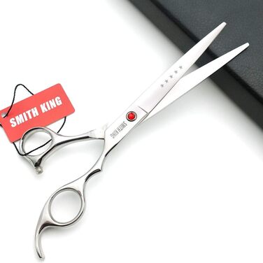 Набір ножиць для грумінгу собак 7 дюймів: прямі та витончені ножиці, 4 шт. (сріблясті)