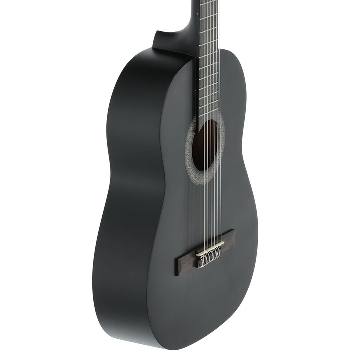 Кітара класична Juan Miguel Navarrez, 4/4, чорна, стартовий набір (сумка, медіатор, книга з CD, тюнер)