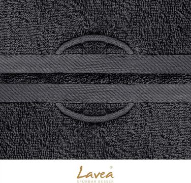 Набір рушників Lavea Elena, 10 шт., 100% бавовна, антрацит - рушники, пілочки, рушники для гостей, рукавички для вмивання, м'які, швидковисихаючі, Oeko-Tex