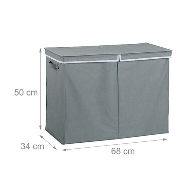Relaxdays Laundry Basket with Lid, 100 Liters