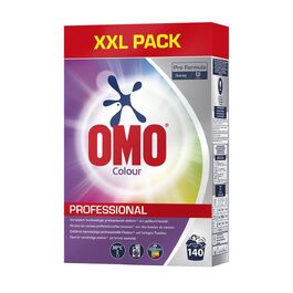 Пральний порошок Omo Professional Colour для кольорових речей, 7 кг – високоефективний засіб для прання, захист кольору та видалення плям, 140 циклів