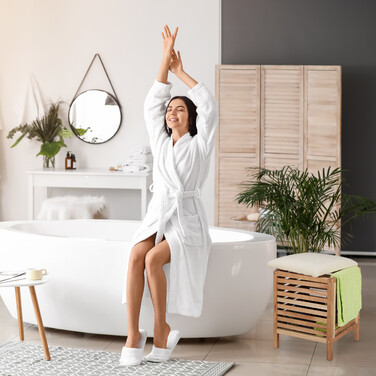 Relaxdays Laundry Basket with Seat, Walnut Wood