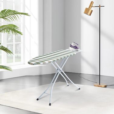 Відкидне прасувальне решітка AllRight з металевою сіткою, 7-позиційне регулювання висоти, антиковзні ніжки, 108.5/75 x 31 см, для парогенераторів, зелений