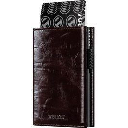 Елегантне шкіряне картхолдер VULKIT з RFID-захистом: картхолдер з відділенням для грошей, візиток та монет (Dutch Martin Espresso)