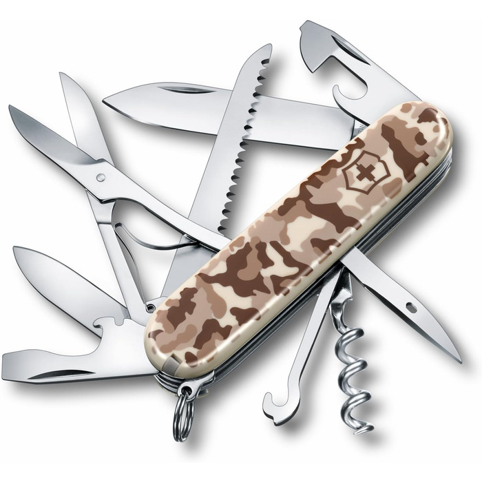Швейцарський ніж Victorinox Huntsman з 15 функціями, мультитул, армійський ніж (Desert Camouflage)