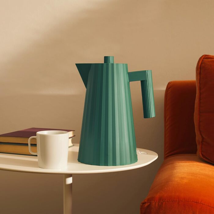 Alessi Plissé Electric Kettle - Green, 1.7L, 2400W, Thermoplastic Resin, European Plug