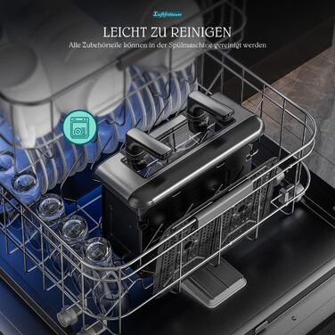 Фритюрниця повітряна з цифровим LED-дисплеєм, 10-в-1, 10 л. Зі скляним вікном, таймером та функцією здорового приготування без олії.