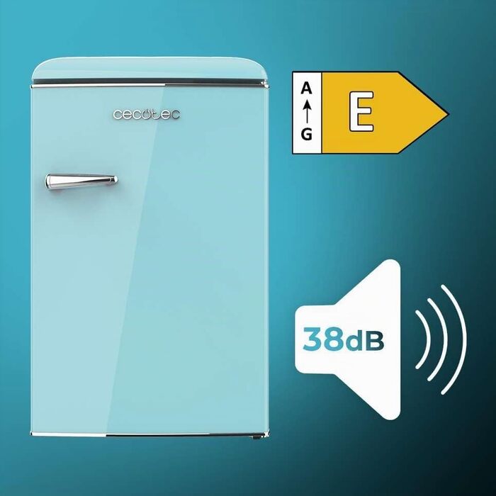 Міні-холодильник Cecotec Bolero CoolMarket TT Origin 110 синій 110л з LED-підсвіткою та полицями з скла