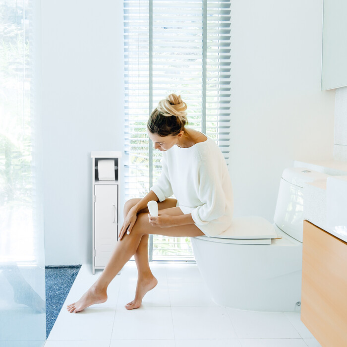 Підставка для туалетного паперу Relaxdays в білому кольорі