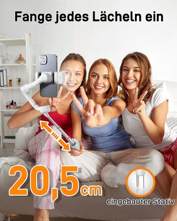 Hohem iSteady V3 - Стабілізатор для смартфона з контролером, AI-трекером та розсувним штативом, 3-осьовий