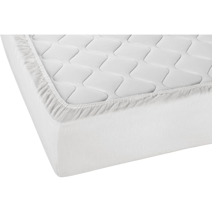 biberna Sleep & Protect 0802760 Fitted Sheet Molton Molton with Silver Protect Coating (blood, urine, and waterproof), antibacterial 1x 120x200 cm white