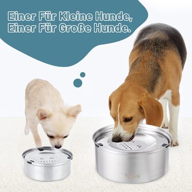 Миска для собак без облизування, нержавіюча сталь, миска для пиття собак Anti-Schlabber, неслизька та витокостійка миска для собак, маленьких та середніх собак (3L+1L)