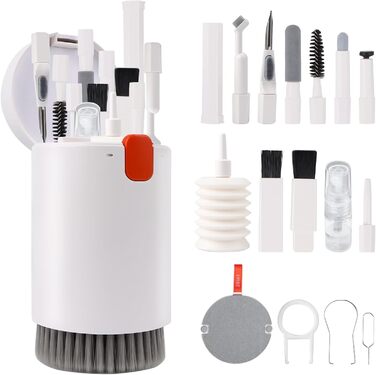 Набір для чищення електроніки 20 в 1: Airpods, телефони, ноутбуки, навушники, ПК, камера. З пилососом та спреєм