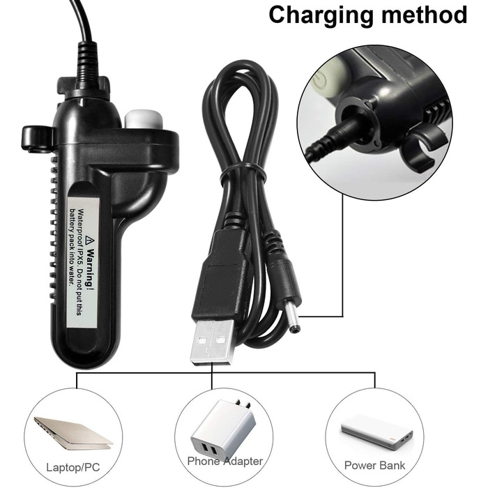 Portable Outdoor Camping Shower, Bidet Handheld Shower, Two Rechargeable 2200 mAh Batteries, Water Pump for Camping, Hiking, Outdoor Travel