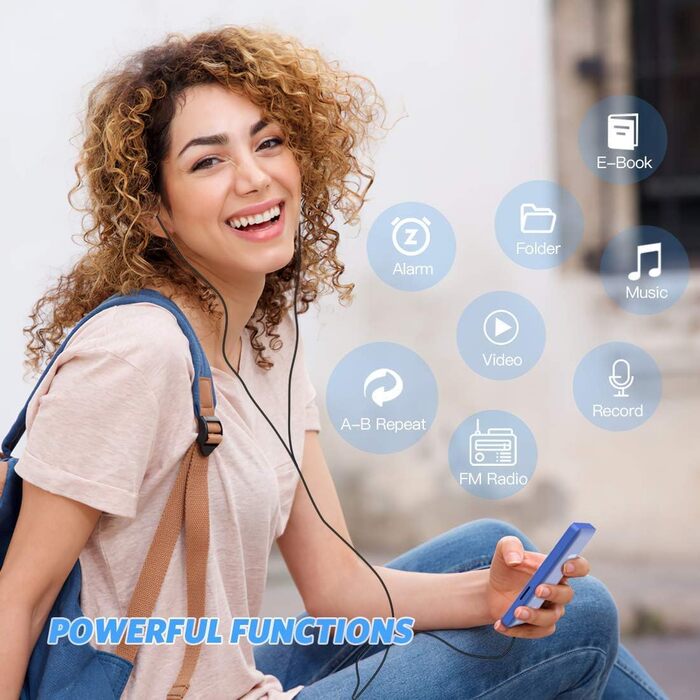 MP3-плеєр AGPTEK 16GB з екраном 1.8