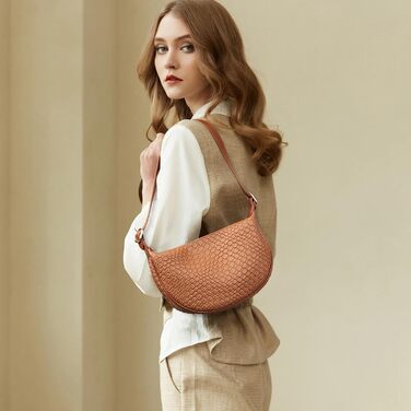 Сумка жіноча BOSTANTEN велика шопер з екошкіри, чорна/коричнева, на плече, елегантна сумка-хобо