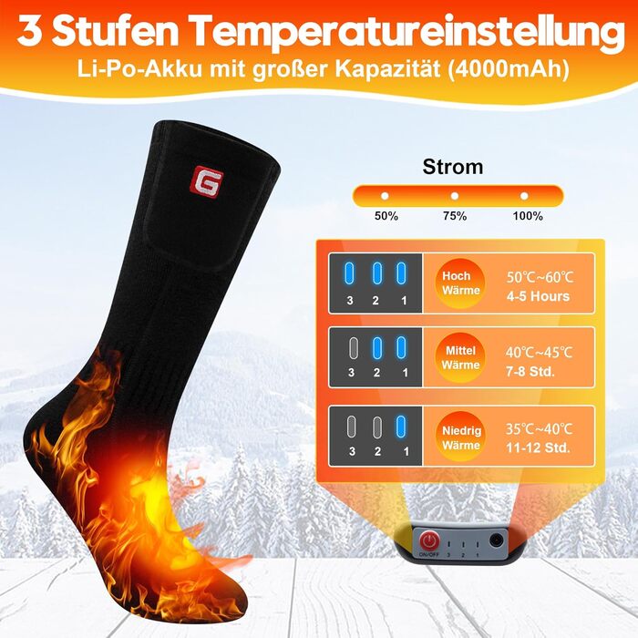 Спортивні грілки для ніг Svpro з підігрівом, акумуляторні, для чоловіків та жінок, чорні. Ідеально для кемпінгу та полювання.